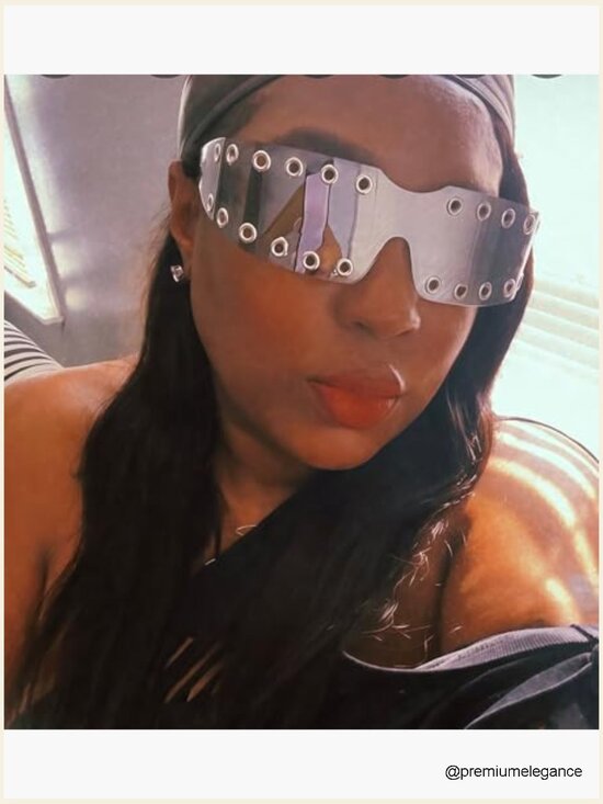 Futuristic Wrap Around Sunglasses UV400 Protection Unisex Cyberpunk Rimless